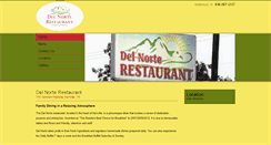 Desktop Screenshot of delnorterestaurant.com