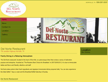 Tablet Screenshot of delnorterestaurant.com